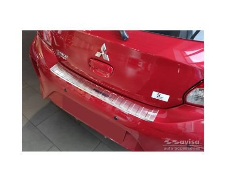 Stainless Steel Rear Bumper Protector suitable for Mitsubishi Space Star Facelift 2020- 'Ribs'