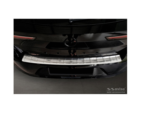 Stainless steel rear bumper protector suitable for Opel Astra L HB 5-door 2021- 'Ribs', Image 2