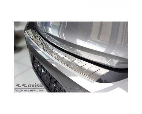 Stainless steel rear bumper protector suitable for Opel Corsa F Edition / Elegance HB 5-door 2019- 'Ribs'