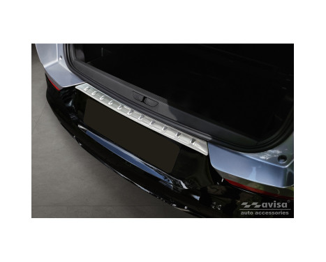 Stainless Steel Rear Bumper Protector suitable for Opel Grandland X Facelift 2021- 'Ribs'