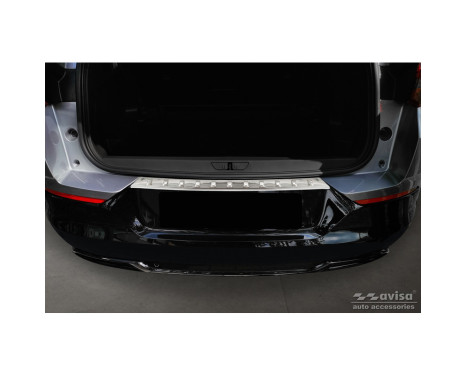 Stainless Steel Rear Bumper Protector suitable for Opel Grandland X Facelift 2021- 'Ribs', Image 2