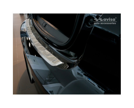 Stainless steel rear bumper protector suitable for Peugeot 208 II HB 5-door 2019- 'Ribs', Image 2