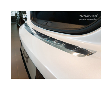 Stainless steel rear bumper protector suitable for Peugeot 208 II HB 5-door 2019- 'Ribs', Image 3