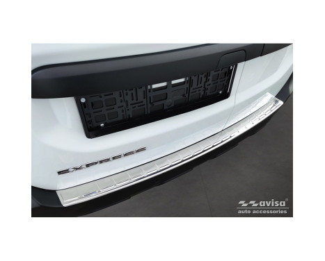 Stainless Steel Rear Bumper Protector suitable for Renault Express Furgon 2021- 'Ribs'