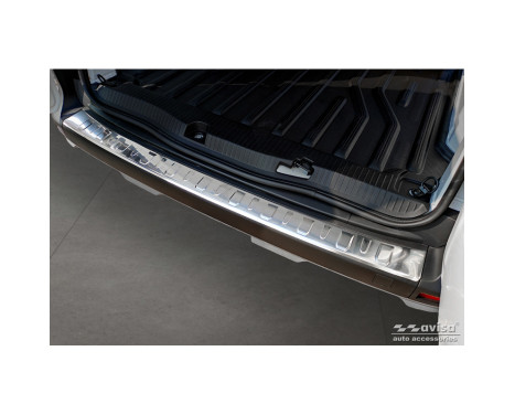 Stainless steel rear bumper protector suitable for Renault Kangoo III Furgon 2021- 'Ribs'