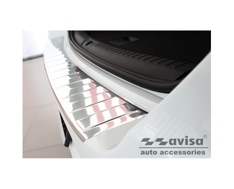 Stainless steel rear bumper protector suitable for Seat Leon IV ST 2020- 'Ribs', Image 3