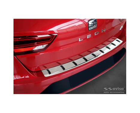Stainless Steel Rear Bumper Protector suitable for Seat Leon ST (5F) 2013-2017 & Facelift 2017-2020 'STRONG EDIT