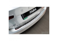 Stainless Steel Rear Bumper Protector suitable for Skoda Fabia IV Hatchback 2021- 'Ribs'