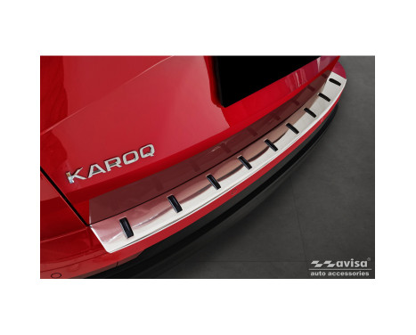 Stainless steel rear bumper protector suitable for Skoda Karoq (NU7) Facelift incl. Sportline 2022-