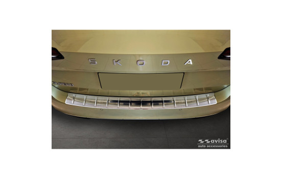 Stainless steel rear bumper protector suitable for Skoda Superb IV Combi 2023 - 'Ribs', Image 2