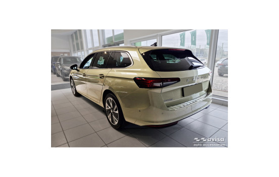Stainless steel rear bumper protector suitable for Skoda Superb IV Combi 2023 - 'Ribs', Image 6