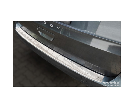 Stainless steel rear bumper protector suitable for Volkswagen Caddy V 2020- 'Ribs', Image 2