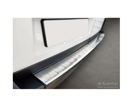 Stainless steel rear bumper protector suitable for Volkswagen Crafter & MAN TGE 2017- 'Ribs' ('XL'-v