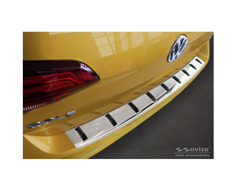 Stainless steel rear bumper protector suitable for Volkswagen Golf VII HB 3/5-door 2012-2017 & Facelift 2017-20