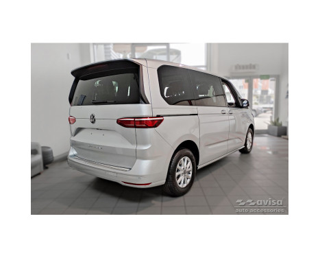 Stainless steel rear bumper protector suitable for Volkswagen Multivan T7 2021- - 'Ribs', Image 5