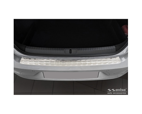 Stainless Steel Rear Bumper Protector suitable for Volkswagen Passat Sedan 2014-2019 & FL 2019- 'Ribs', Image 2