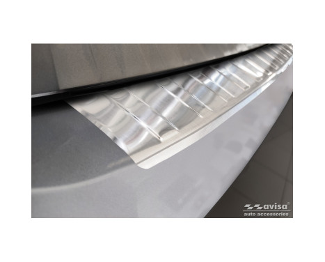 Stainless Steel Rear Bumper Protector suitable for Volkswagen Passat Sedan 2014-2019 & FL 2019- 'Ribs', Image 3