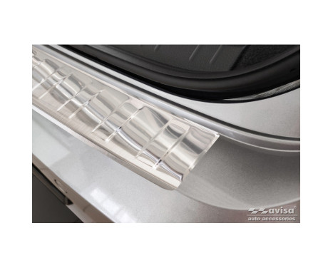 Stainless Steel Rear Bumper Protector suitable for Volkswagen Passat Sedan 2014-2019 & FL 2019- 'Ribs', Image 4