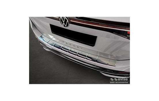 Stainless steel rear bumper protector suitable for Volkswagen Passat Variant (CJ5) 2023- 'Ribs'