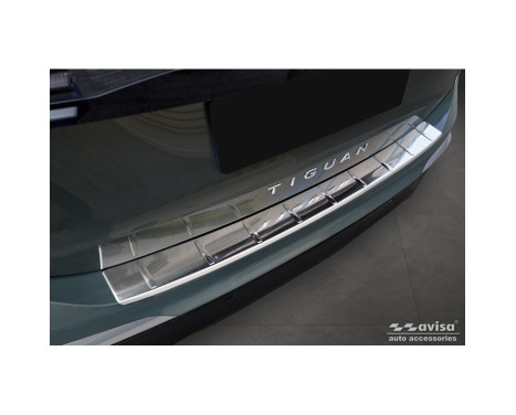 Stainless steel rear bumper protector suitable for Volkswagen Tiguan (CT1) 2024- 'Ribs'