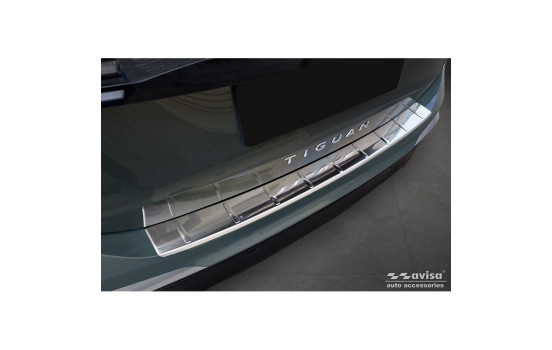 Stainless steel rear bumper protector suitable for Volkswagen Tiguan (CT1) 2024- 'Ribs'