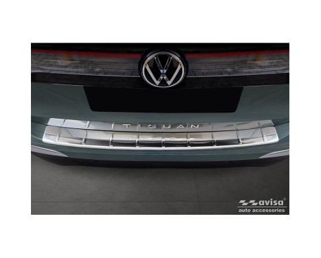 Stainless steel rear bumper protector suitable for Volkswagen Tiguan (CT1) 2024- 'Ribs', Image 2