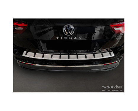 Stainless Steel Rear Bumper Protector suitable for Volkswagen Tiguan II 2016-2020 & Facelift 2020-'STRONG EDITIA, Image 2