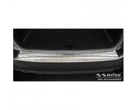 Stainless steel Rear bumper protector suitable for Volvo V70 Facelift 2013- 'Ribs'