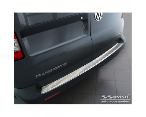 Stainless steel rear bumper protector suitable for VW Transporter T5 2003-2015 (all) & T6 2015- / FL 2019- (with