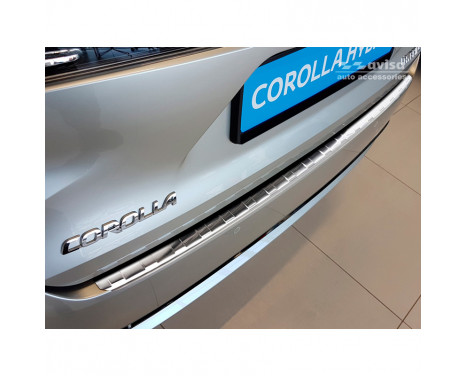 Stainless steel Rear bumper protector Toyota Corolla XII Combi 2019- 'Ribs'