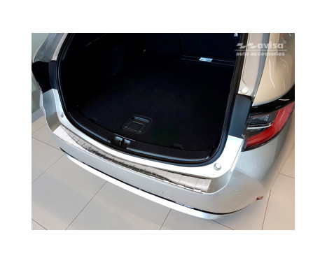 Stainless steel Rear bumper protector Toyota Corolla XII Combi 2019- 'Ribs', Image 4