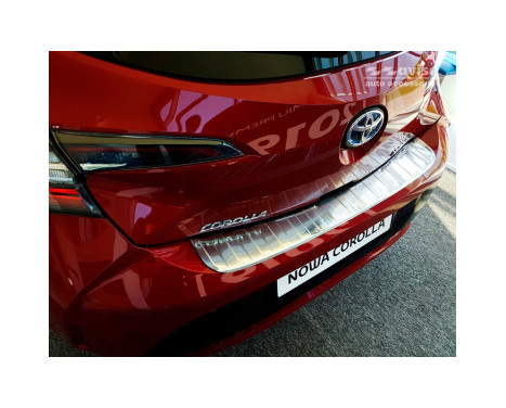 Stainless steel Rear bumper protector Toyota Corolla XII HB 2019- 'Ribs', Image 2