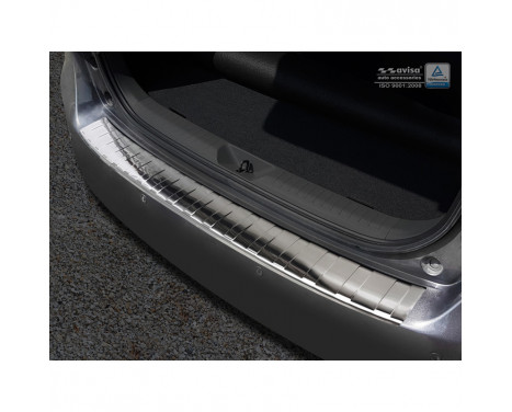 Stainless steel Rear bumper protector Toyota Prius + Wagon 2012-2015 'Ribs'