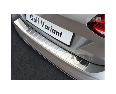 Stainless steel Rear bumper protector Volkswagen Golf VII Variant Facelift 2017- 'Ribs', Image 2