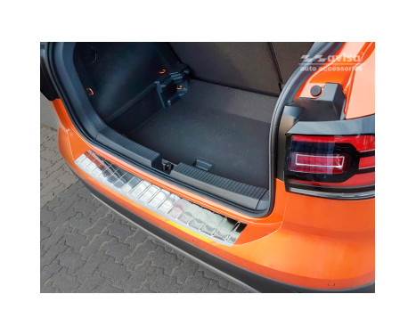 Stainless steel Rear bumper protector Volkswagen T-Cross 2019- 'Ribs', Image 4