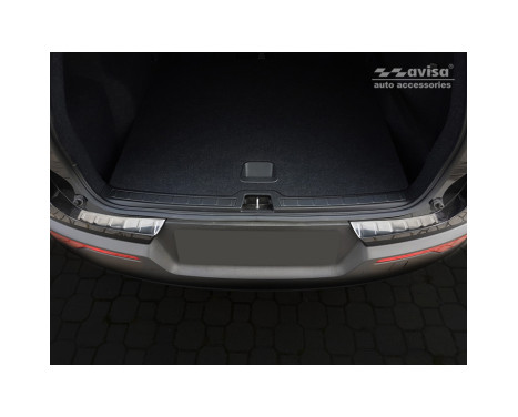 Stainless steel rear bumper protector Volvo XC40 2018- 'RIbs' (2-part), Image 2