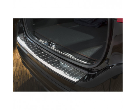 Stainless steel rear bumper protector Volvo XC60 2013- 'Ribs'