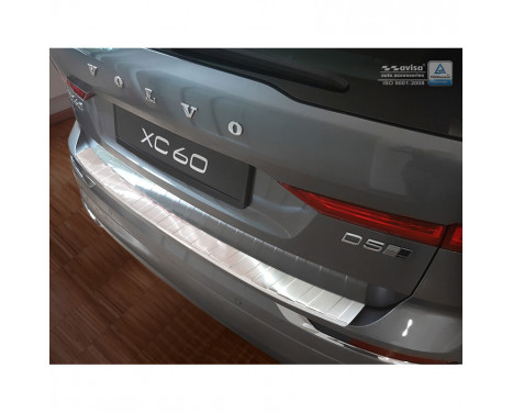 Stainless steel rear bumper protector Volvo XC60 II 2017- 'Ribs'