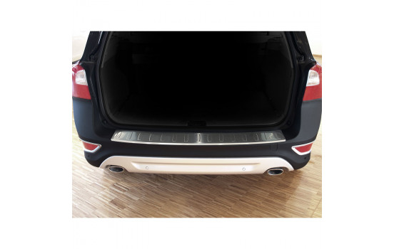 Stainless steel rear bumper protector Volvo XC70 2007- 'Ribs'