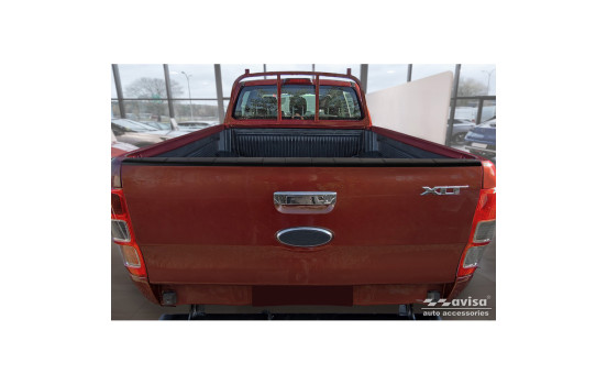 Steel Pickup Tailgate Trim Molding Fits Ford Ranger 2011-2022 - Black, Image 2