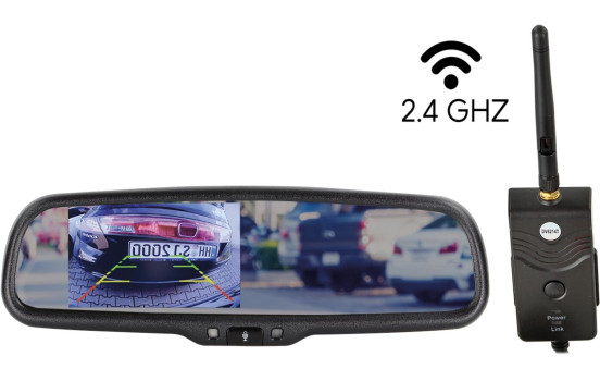 4.3 inch mirror monitor incl. 2.4 GHz digital video transmitter