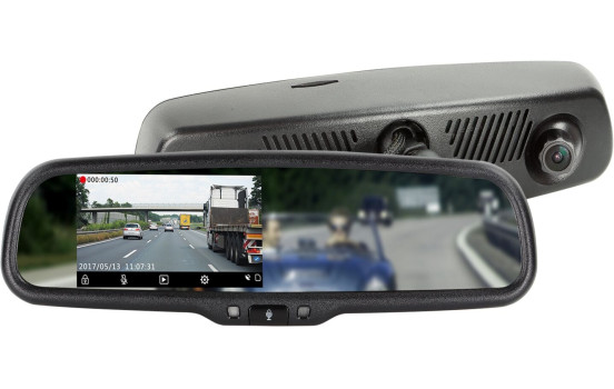 4.3 inch mirror monitor incl. Full HD dashcam + DVR function