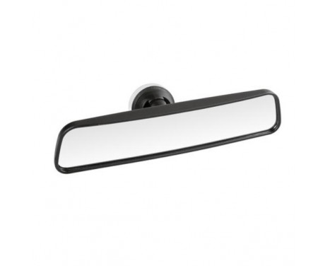 Wide-angle interior mirror with suction cup