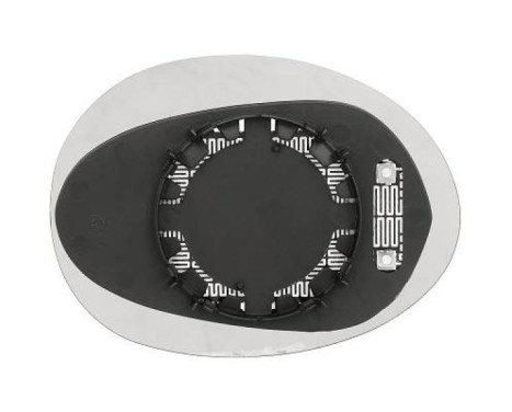 Mirror glass, exterior mirror 1208126 Diederichs