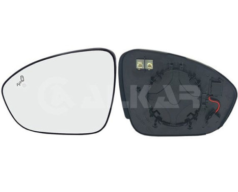 Mirror glass, outside mirror 6435207 Alkar