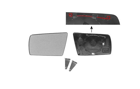 Mirror Glass, Wing Mirror 3030833 Hagus