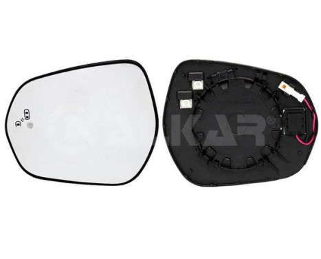Mirror glass, Wing mirror 6435743 Alkar