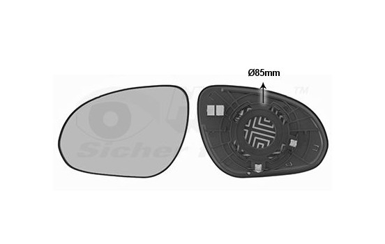 Mirror Glass, Wing Mirror 8207831 Van Wezel