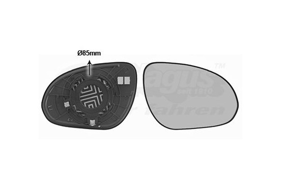 Mirror Glass, Wing Mirror 8207832 Hagus