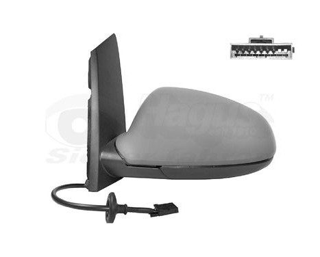 ELECTRIC Outside mirror LEFT Astra J foldable / Heated / primed / 7 pins 3749817 Hagus, Image 2